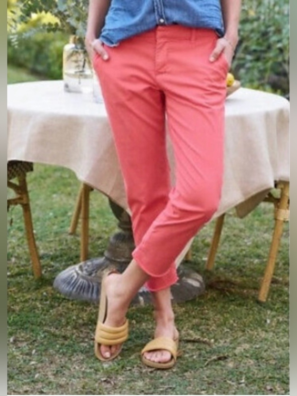 Frank & Eileen Wicklow Italian Coral Chino, Size 8
